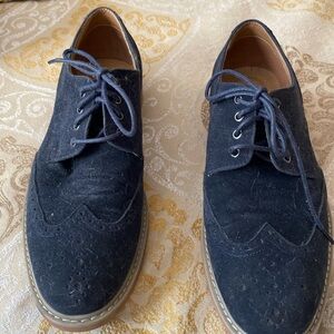 Men’s Alfani navy suede bison wing shoes size 10